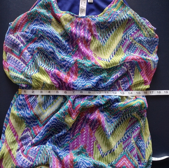 MULTI COLORED CHIFFON STRAPPY MAXI DRESS - Picture 5 of 10